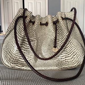 Woman’s Brahmin embossed leather handbag